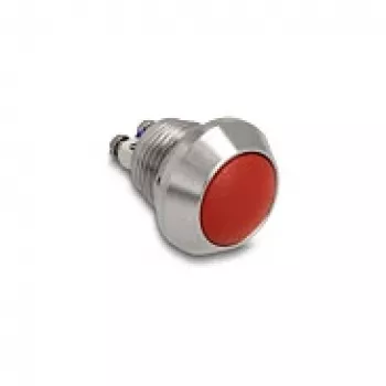 Delock Drucktaster für Schalttafeleinbau 12 mm 2 x Schraubanschluss Rot