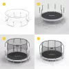 REBEL Active Trampoline PRO 14ft/427 cm mit Sicherheitsnetz und Leiter