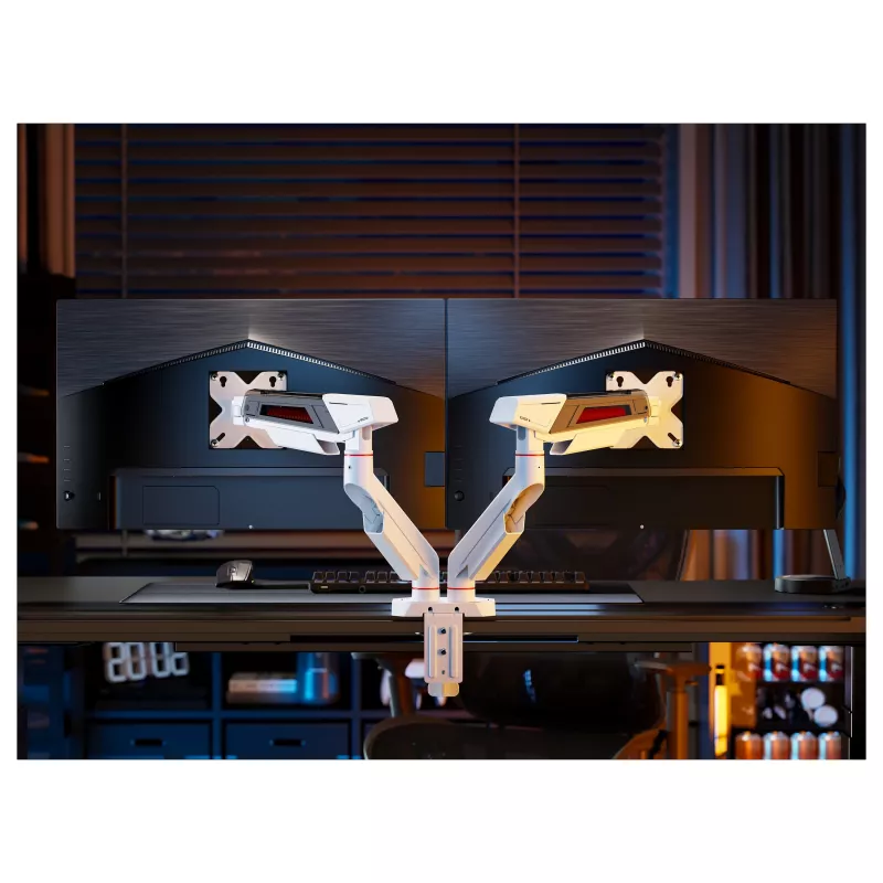 Equip Dual Monitor Desk Mount 17-35 inch 180° Gaming 12kg Black/White