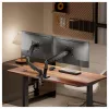 Equip Dual Monitor Desk Mount für 17-32 inch Bildschirme, 360° Drehung, Gasfeder, 9 kg Tragfähigkeit, Schwarz
