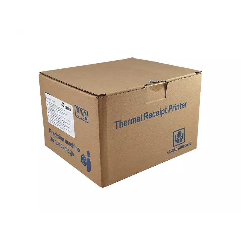 Equip 58/80mm Thermodrucker für POS-Quittungen mit automatischem Schneidwerk, USB/Bluetooth/WiFi/Kassenladenanschluss, Schwarz