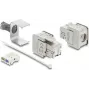 Delock Keystone Modul RJ45 Buchse zu LSA Cat.6A geschirmt mit Abschirmgeflecht werkzeugfrei (91084)