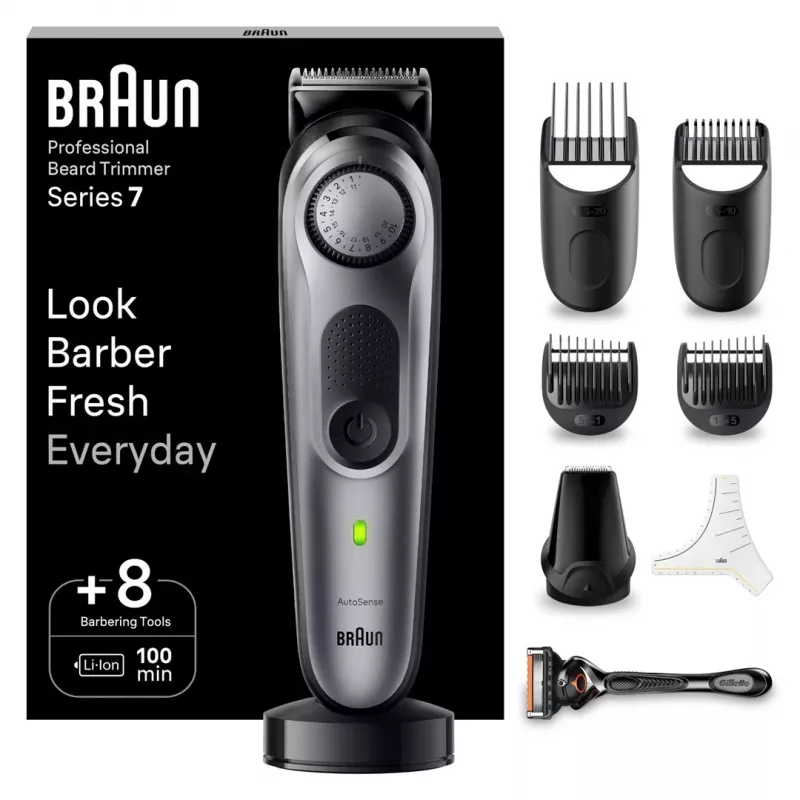 Braun BT7420 Barttrimmer - All-in-One-Trimmer - Schwarz/Grau