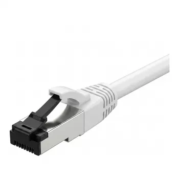 Synergy21 Patchkabel RJ45, CAT8.1 2000MHz, 7,5m, Weiß, S-STP (S/FTP), TPE/LSZH (SuperFlex), AWG26