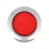 Delock 22 mm Einbau-Drucktaster, flach, rote LED, Lötanschlüsse, 1 NO, 230 V AC/DC