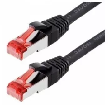 Herweck Helos CAT 6 SFTP Patchkabel RJ-45 Stecker auf RJ-45 Stecker 0,5m Schwarz