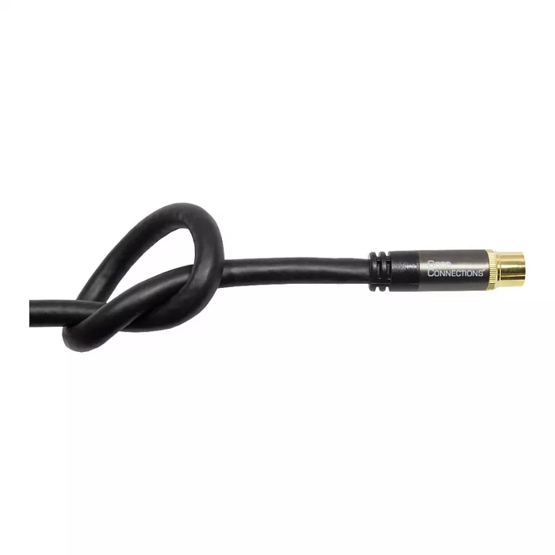 Good Connections SmartFLEX SAT Antennenkabel, IEC/Coax Winkelstecker auf Buchse, vergoldet, vierfach geschirmt, 120 dB, Schwarz, 1,5 m (GC-M2072)