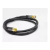 Good Connections SmartFLEX SAT Antennenkabel, IEC/Coax Winkelstecker auf Buchse, vergoldet, vierfach geschirmt, 120 dB, Schwarz, 1,5 m (GC-M2072)