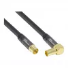 Good Connections SmartFLEX SAT Antennenkabel, IEC/Coax Winkelstecker auf Buchse, vergoldet, vierfach geschirmt, 120 dB, Schwarz, 1,5 m (GC-M2072)