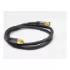 Good Connections SAT-Antennenkabel SmartFLEX, IEC/Coax Stecker gewinkelt auf Buchse, vergoldet, vierfach geschirmt, 120 dB, Schwarz, 2 m