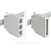 Delock Fiber Optic Patch Panel 6 Port für SC Duplex und LC Quad mit alternativem Panel 8 x SC Simplex oder LC Duplex Grau DIN-Schienenmontage (86095)