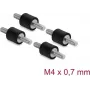 Delock Vibrationsdämpfer M4 x 0,7 mm D 10 x H 10 mm mit 2 x Außengewinde 4 Stück Schwarz (60798)