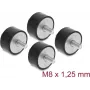 Delock Vibrationsdämpfer M8 x 1,25 mm D 40 x H 20 mm mit 2 x Außengewinde 4 Stück Schwarz (60817)