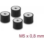 Delock Vibrationsdämpfer M5 x 0,8 mm D 20 x H 15 mm mit 2 x Innengewinde 4 Stück Schwarz