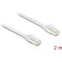 Delock RJ45 Flach-Patchkabel Cat.8.1 U/FTP bis 40 Gbps 2 m Weiß (81026)