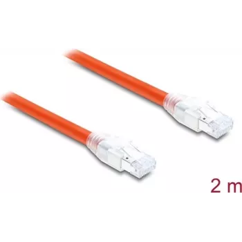 Delock RJ45 Netzwerkkabel Cat.8.1 S/FTP 2 m bis 40 Gbps Orange (81181)