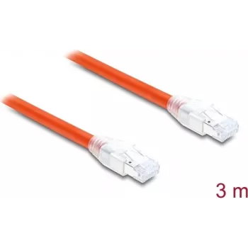 Delock RJ45 Netzwerkkabel Cat.8.1 S/FTP 3 m bis zu 40 Gbps Orange (81182)