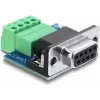 Delock D-Sub 9-polig Buchse auf 4-polige Klemmleiste Adapter mit DIP-Schalter und 120 Ohm Abschlusswiderstand für CAN / LIN (91294)
