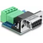 Delock D-Sub 9-polig Buchse auf 4-polige Klemmleiste Adapter mit DIP-Schalter und 120 Ohm Abschlusswiderstand für CAN / LIN (91294)