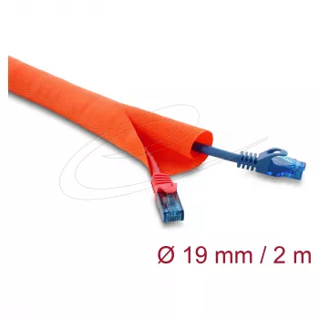 Delock Selbstschließender Kabelschutzschlauch 2 m x 19 mm Orange
