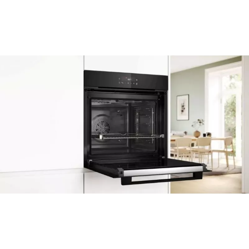BOSCH HBG571EB4 Einbaubackofen, Schwarz, 71 L, Pyrolytische Selbstreinigung, 7 Heizarten