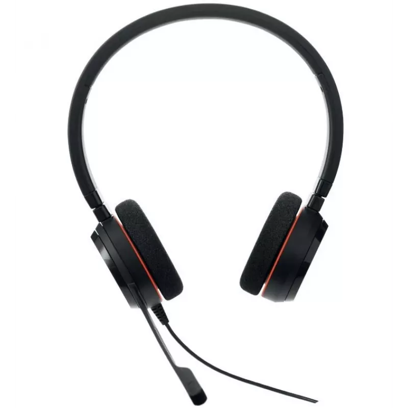 Jabra Evolve 20 MS Stereo USB-C On-Ear Headset mit Noise-Cancelling-Mikrofon, Schwarz