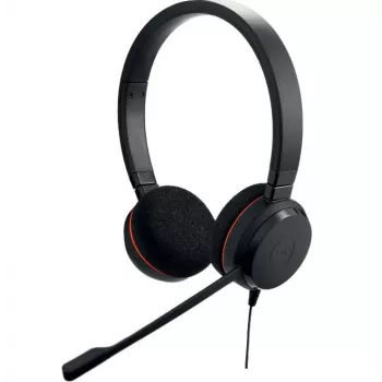 Jabra Evolve 20 MS Stereo USB-C On-Ear Headset mit Noise-Cancelling-Mikrofon, Schwarz