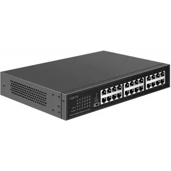 LogiLink 19-Zoll Netzwerk-Switch 24 Ports Gigabit Unmanaged Schwarz
