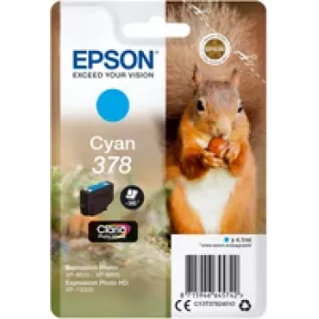 Epson 378 Cyan Original Tintenpatrone 4,1 ml Blister mit RF-/Akustik-Alarmsignal für Expression Photo XP-8500