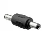 Synergy 21 LED DC Power Gender Changer Adapter, Hollow Plug to Hollow Plug, 5.5x2.1mm, Female to Female, Black