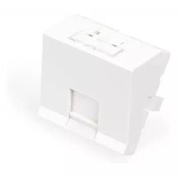 DIGITUS Keystone Modulhalter, 1-Port, 45x45mm, Reinweiß (RAL 9010) für DN-93802-5-SH