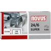 NOVUS 040-0026 Heftklammern 24/6 DIN Super, 1000 Stück, verzinkter Stahl