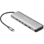 Sandberg USB-C auf 5x USB-C + 2x USB-A Hub, 100W, USB 3.2 Gen 1, Grau