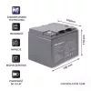 Qoltec 53035 AGM-Batterie 12V 45Ah 540A