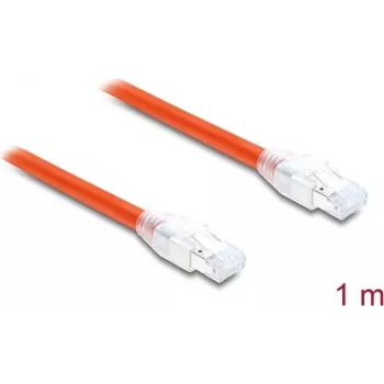 Delock RJ45 Netzwerkkabel Cat.8.1 S/FTP 1 m bis zu 40 Gbps Orange (81180)