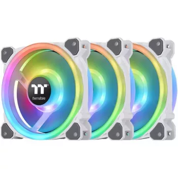 Thermaltake Riing Trio 12 RGB Radiator Fan White TT Premium Edition (3er-Pack mit Controller)