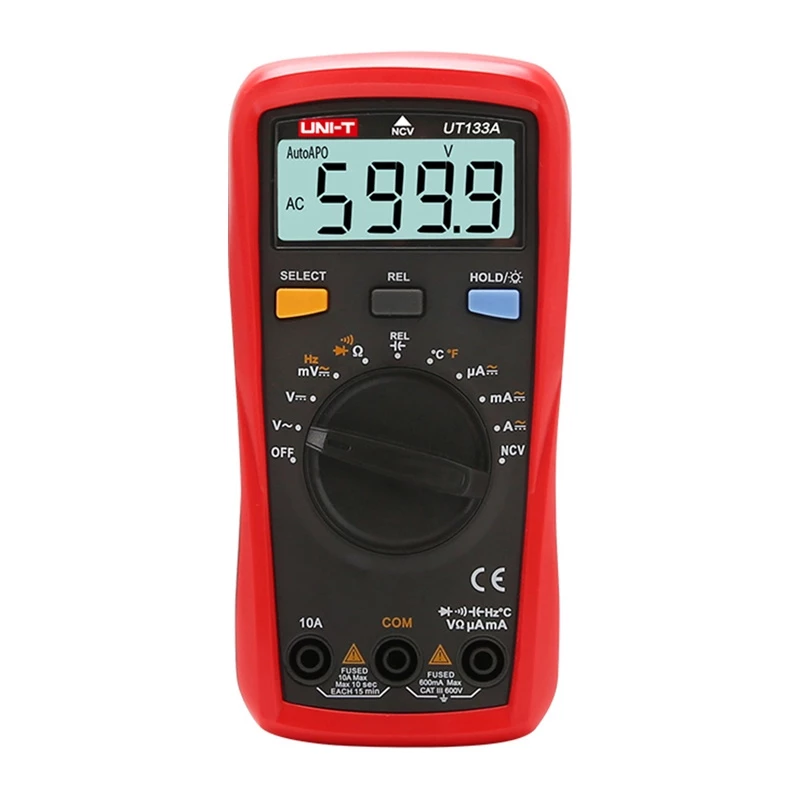 Uni-T UT133A Handheld Digital Multimeter 6000 Counts True RMS Auto Ranging