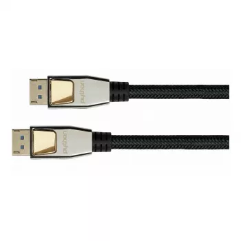 GoodConnections Python DisplayPort 2.0 Kabel 0,5m Schwarz Vollmetall-Stecker 54 Gbit/s UHBR 13.5 4K 240Hz 8K 60Hz