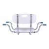 ANTAR Recessed Bath Bench with Back Rest AT51032 - Wandmontierbarer klappbarer Duschhocker, Weiß & Silber, 120 kg Belastbarkeit