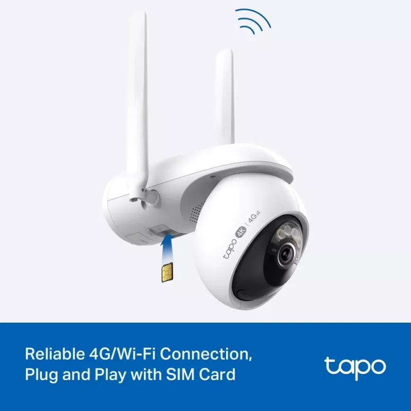 TP-LINK Tapo C665G Kit Outdoor IP-Kamera und Solarpanel 4K 8MP Wi-Fi LTE
