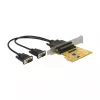 Delock PCI Express x1 Karte auf 2 x Seriell RS-232 High Speed 921K ESD Überspannungsschutz
