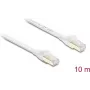Delock RJ45 Flach-Patchkabel Cat.8.1 U/FTP 40 Gbps 10 m Weiß (81038)