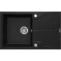 DEANTE 1-Bowl Granite Sink with Drainer Black Nero Mat