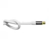 Good Connections SmartFLEX SAT-Antennenkabel, IEC/Coax Winkelstecker auf Buchse, vergoldet, vierfach geschirmt, 120 dB, weiß, 1 m (GC-M2061)