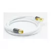 Good Connections SmartFLEX SAT-Antennenkabel, IEC/Coax Winkelstecker auf Buchse, vergoldet, vierfach geschirmt, 120 dB, weiß, 1 m (GC-M2061)