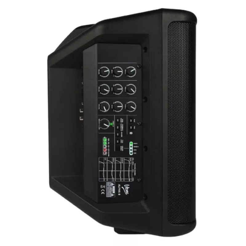 V-TONE ALPHA 8 Aktives Akku-Säulen-PA-System mit integriertem Mischpult, 300W RMS, 8 inch Woofer, Bluetooth, USB/SD, Hall