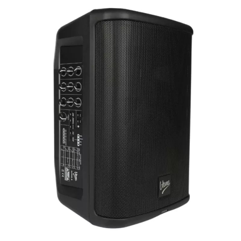 V-TONE ALPHA 8 Aktives Akku-Säulen-PA-System mit integriertem Mischpult, 300W RMS, 8 inch Woofer, Bluetooth, USB/SD, Hall