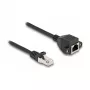 Delock RJ50 Verlängerungskabel Stecker auf Buchse S/FTP 2 m Schwarz