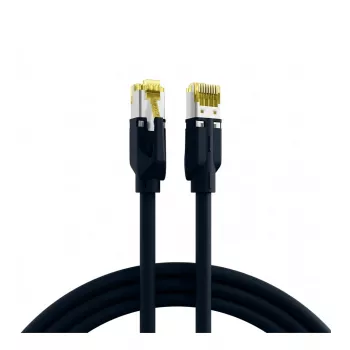 EFB-Elektronik RJ45 Patchkabel Cat.6A S/FTP LSZH Draka UC900 TM31 Schwarz 0,25m