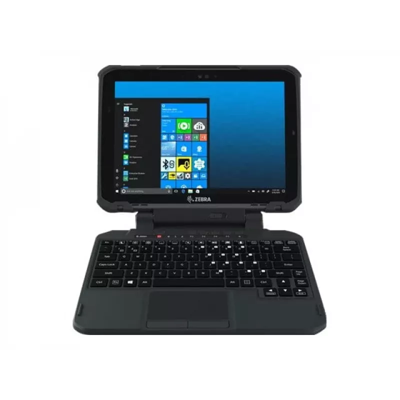 Zebra 2-in-1 Tastatur mit Touchpad und ausziehbarem Griff - hintergrundbeleuchtet - QWERTY US - für Zebra ET80, ET85